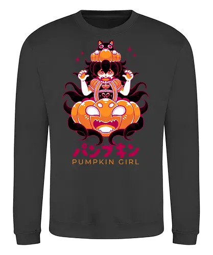PUMPKIN GIRL - halloween, pumpkin, pumpkin girl, cute, kawaii, fantasy, gothic, lolita, gothic lolita - Sweatshirt