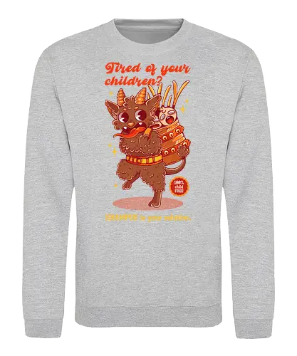 BEWARE THE KRAMPUS - xmas, retro, merry xmas, krampus, joke, vintage, christmas, holidays - Sweatshirt