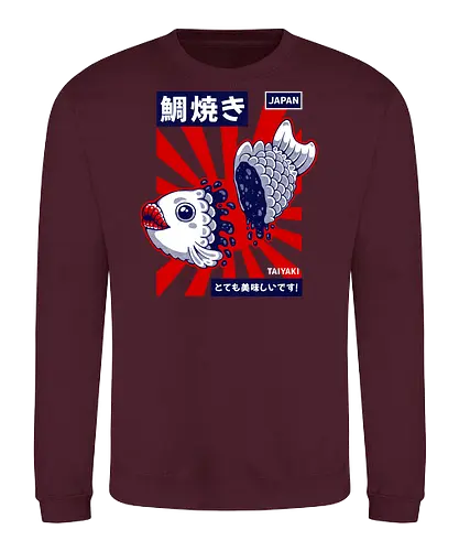 TAIYAKI - taiyaki, japan, japanese, food, japanese food, sweet, fish, cute, kawaii, culture - Sweatshirt