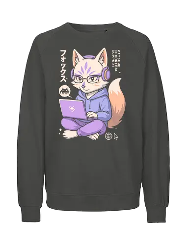 Kitsune Tech Support - kitsune tech support, kawaii fox, cute kitsune, geek fox, anime fox, nerdy animal, coder fox, programmer art, gaming fox, japanese cute art, chibi style, hoodie fox, anime animal, tech support character, pastel fox, fox illustration, fox with laptop, kawaii coding, gamer aesthetic, tech fox, redbubble cute, fox nerd, kawaii geek, japan fox design, cyber animal, fox with glasses - Fairtrade Sweatshirt