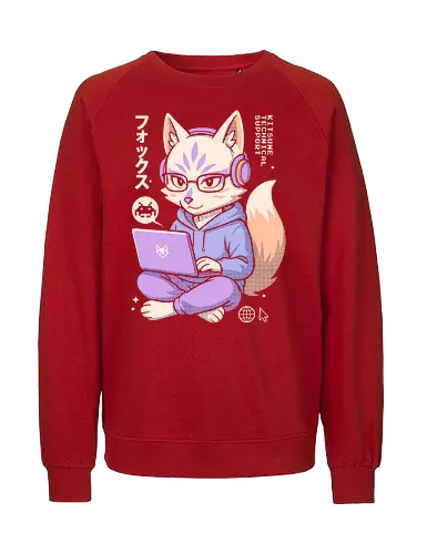 Kitsune Tech Support - kitsune tech support, kawaii fox, cute kitsune, geek fox, anime fox, nerdy animal, coder fox, programmer art, gaming fox, japanese cute art, chibi style, hoodie fox, anime animal, tech support character, pastel fox, fox illustration, fox with laptop, kawaii coding, gamer aesthetic, tech fox, redbubble cute, fox nerd, kawaii geek, japan fox design, cyber animal, fox with glasses - Fairtrade Sweatshirt