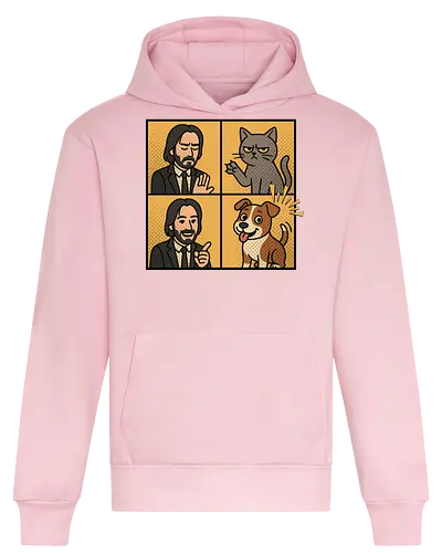 Wick  - wick meme, wick, dog, cat, dog meme, action movies - Heavyweight Hoodie