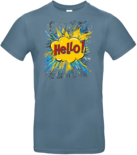 Hello! - typography, comics style, hello, cool, vintage, retro - Standard T-Shirt