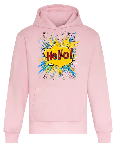 Hello! - typography, comics style, hello, cool, vintage, retro - Heavyweight Hoodie