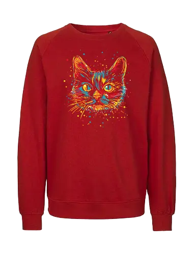 psychedelicat - cat, kitty, catnip, psychedelic, animals - Fairtrade Sweatshirt