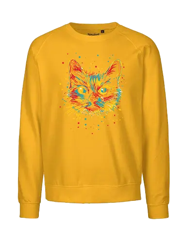 psychedelicat - cat, kitty, catnip, psychedelic, animals - Fairtrade Sweatshirt
