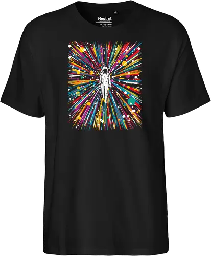High speed state of consciousness - cosmonaut, astronaut, psychedelic, colorfull, space - Fairtrade T-Shirt