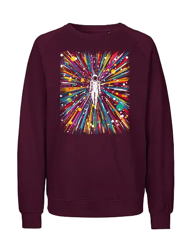 High speed state of consciousness - cosmonaut, astronaut, psychedelic, colorfull, space - Fairtrade Sweatshirt