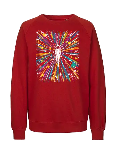 High speed state of consciousness - cosmonaut, astronaut, psychedelic, colorfull, space - Fairtrade Sweatshirt