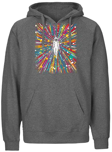 High speed state of consciousness - cosmonaut, astronaut, psychedelic, colorfull, space - Fairtrade Hoodie
