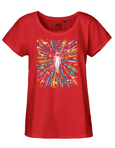High speed state of consciousness - cosmonaut, astronaut, psychedelic, colorfull, space - Fairtrade Girl Shirt