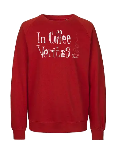 In coffee veritas - coffee, drinks, typography - Fairtrade Sweatshirt