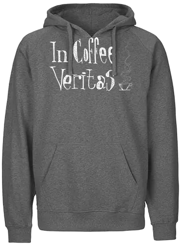In coffee veritas - coffee, drinks, typography - Fairtrade Hoodie