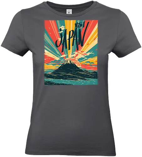 Visit Japan - japan, retro, vintage, typography - Standard T-Shirt (Women)