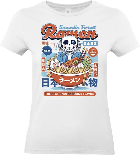 Snowdin Forest Ramen Vintage - flowey, mettaton, gamer, papyrus, toriel, asgore, Tale, deltarune, muffet, sans, spider cider, indie game, video game, gaming, rpg - Standard T-Shirt (Women)