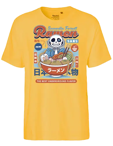 Snowdin Forest Ramen Vintage - flowey, mettaton, gamer, papyrus, toriel, asgore, Tale, deltarune, muffet, sans, spider cider, indie game, video game, gaming, rpg - Fairtrade T-Shirt