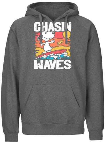 Beagle Summer Surf - Summertime, Summer, Wave, Pet, Dog, Beagle, Beach, Adventure, Classic, Vintage, Retro, Cartoon, Surfing, Surf, Sun, Sunny - Fairtrade Hoodie