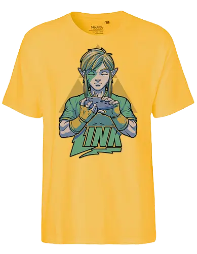 Glam Rock Elf - video game, rpg, fantasy adventure, elf, classic, music, rock and roll, ocarina - Fairtrade T-Shirt