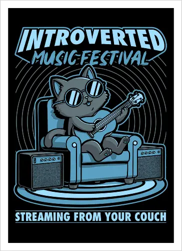 Introverted Music Cat
