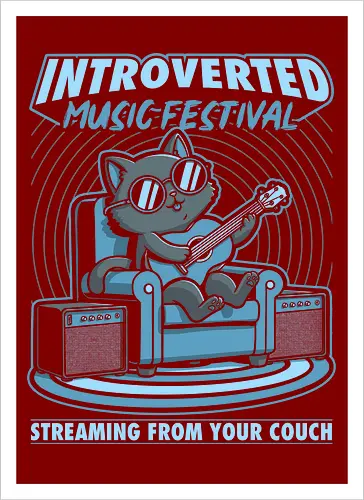 Introverted Music Cat