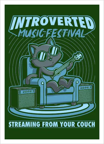 Introverted Music Cat