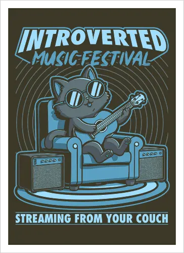 Introverted Music Cat