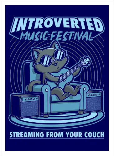 Introverted Music Cat