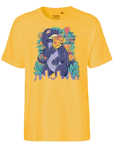pizzaurus supreme  - pizza, dinosaurus, dino, graffiti, tropical, eat, kaiju, japan, american, love, food, reptile, monster - Fairtrade T-Shirt