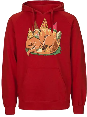 SNACKASAURUS SNOOZE - pizza, dinosaurus, dino, graffiti, tropical, eat, kaiju, japan, american, love, food, reptile, monster, watermelon, tacos, chocolate, birthday, cheese, cake, sandwich, waffle - Fairtrade Hoodie