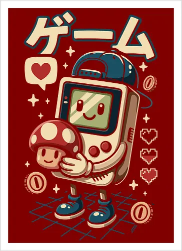 Lustiges süßes Retro-Gaming