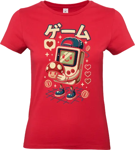 Lustiges süßes Retro-Gaming - Ästhetik, süß, lustig, lustiges T-Shirt, Gamer, Geek, Illustration, Japan, kawaii, Old School, Popkultur, Retro, Retro-Gamer, Retro-Gaming, Videospiel, lm2kone - Standard T-Shirt (Women)