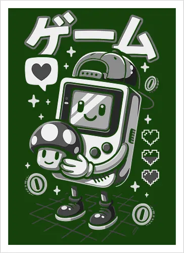 Lustiges süßes Retro-Gaming - Alt