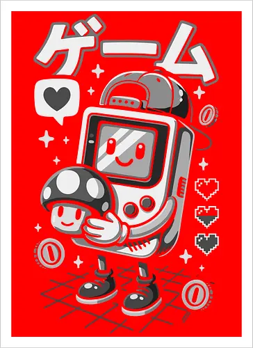 Lustiges süßes Retro-Gaming - Alt