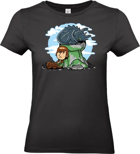 Relax with my dragon - how to train your dragon, dragon, movie, cartoon, kids, parody, demonigote - Standard T-Shirt (Women)