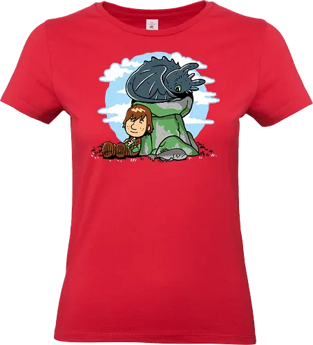 Relax with my dragon - how to train your dragon, dragon, movie, cartoon, kids, parody, demonigote - Standard T-Shirt (Women)