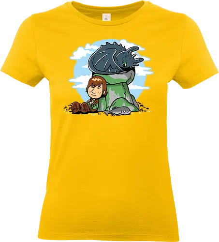 Relax with my dragon - how to train your dragon, dragon, movie, cartoon, kids, parody, demonigote - Standard T-Shirt (Women)