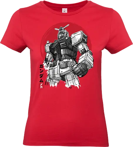 Gundam sumi e - anime, manga, japan, japanese art, robots, sumi e, gundam, voltron - Standard T-Shirt (Women)