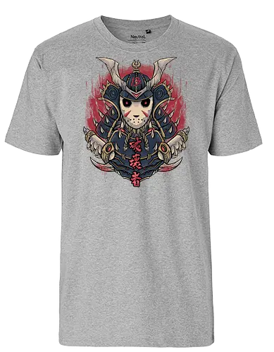 oni no jason  - horror, halloween, cool, cute, fun, satan, parody, demon, devil, samurai, japanese, nightmare - Fairtrade T-Shirt