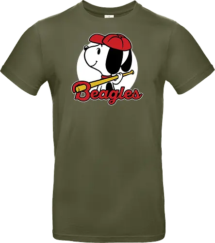 Comic Beagle Baseball 