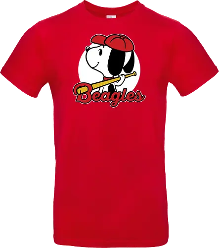 Comic Beagle Baseball 