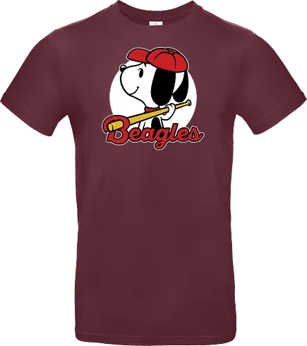 Comic Beagle Baseball 