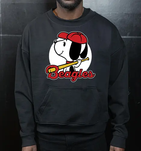 Comic Beagle Baseball 