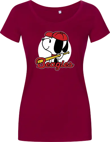 Comic Beagle Baseball 