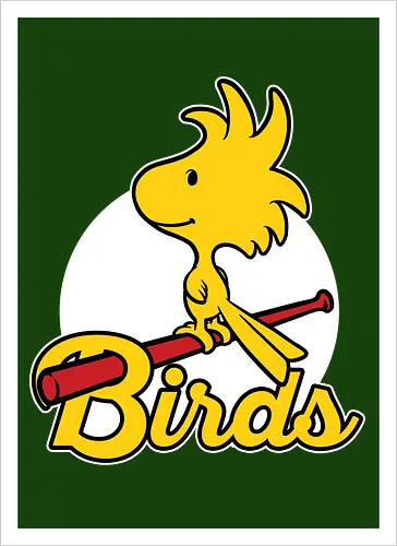 Comic Yellow Bird Baseball 