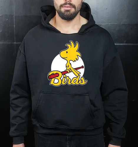 Comic Yellow Bird Baseball 