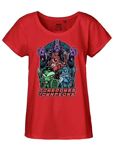 Power Girls Dungeons - rpg, Pen and Paper, d20, Pen and paper, dungeon master, role-playing game, tabletop, game master, cartoon, monkey, Retro Vintage, Retro, Vintage, Tv Show, Animated, Funny, Mashup - Fairtrade Girl Shirt
