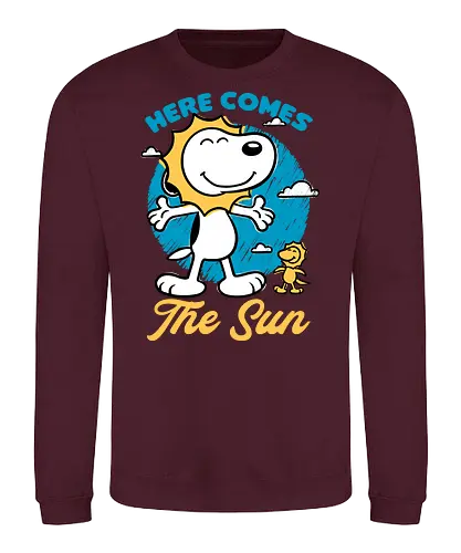 Beagle Summer Music - Summertime, Summer, Wave, Pet, Dog, Beagle, Beach, Adventure, Classic, Vintage, Retro, Cartoon, Sun, Sunny, music, musical, song, lyrics, quote - Sweatshirt