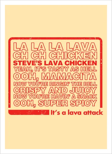 Steves Lava Chicken List