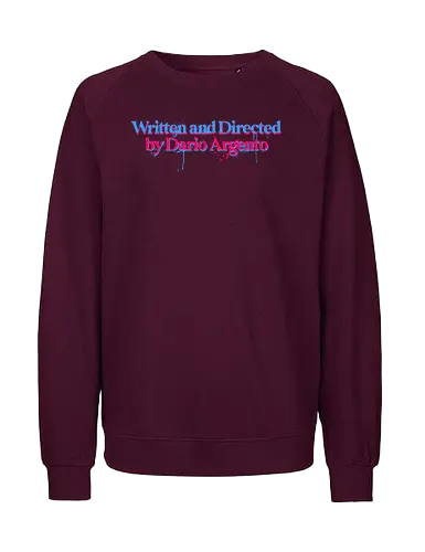 Written and directed by Dario Argento - Dario argento, horror, Italian, giallo, retro horror, mystery, 1980s, 80s, director, directed by - Fairtrade Sweatshirt