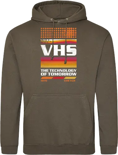 VHS Tech - VHS Tech, vhs, video tape, cassette, old tech, retro, vintage, video player - Standard Hoodie